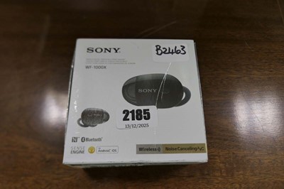 Lot 2185 - Boxed pair of Sony WF100X wireless noise...