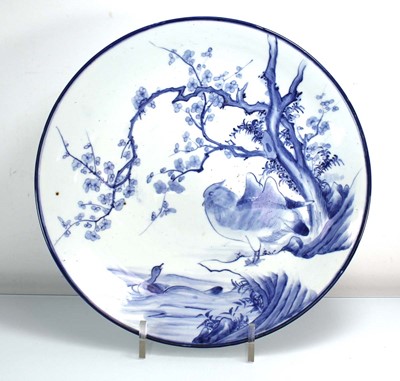 Lot 41 - A Japanese Export blue and white charger...