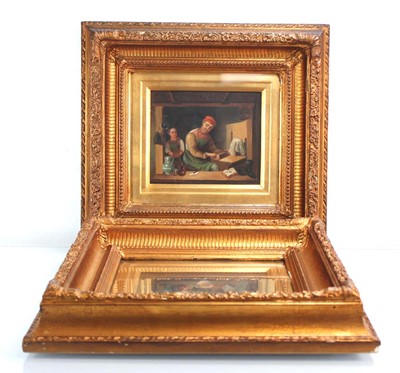 Lot 89 - Dutch School, 19th century, Father and child...