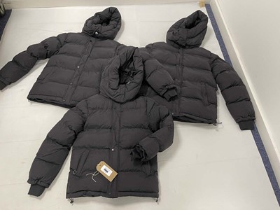 Lot 3x Gabos London puffer coats in black