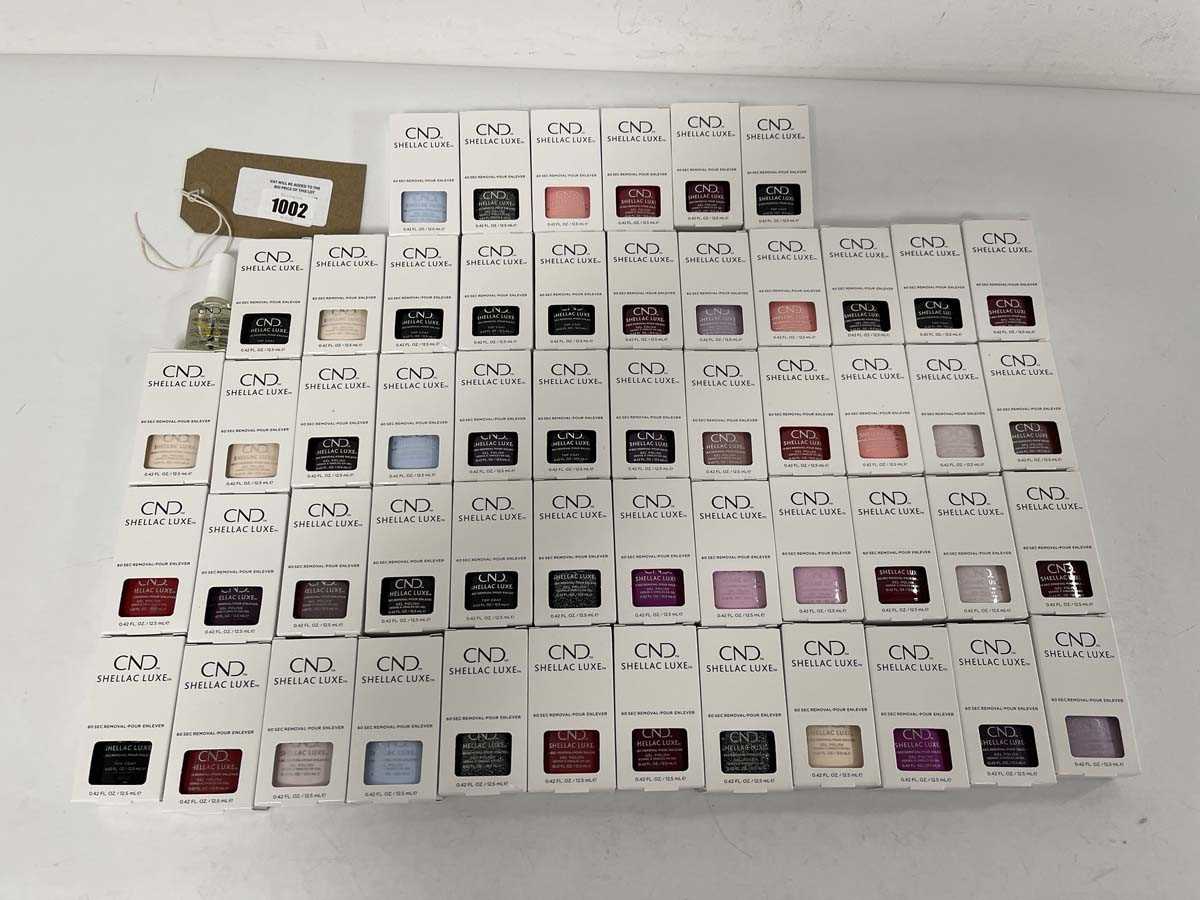 Lot 1002 - Selection of CND shellac luxe gel polishes