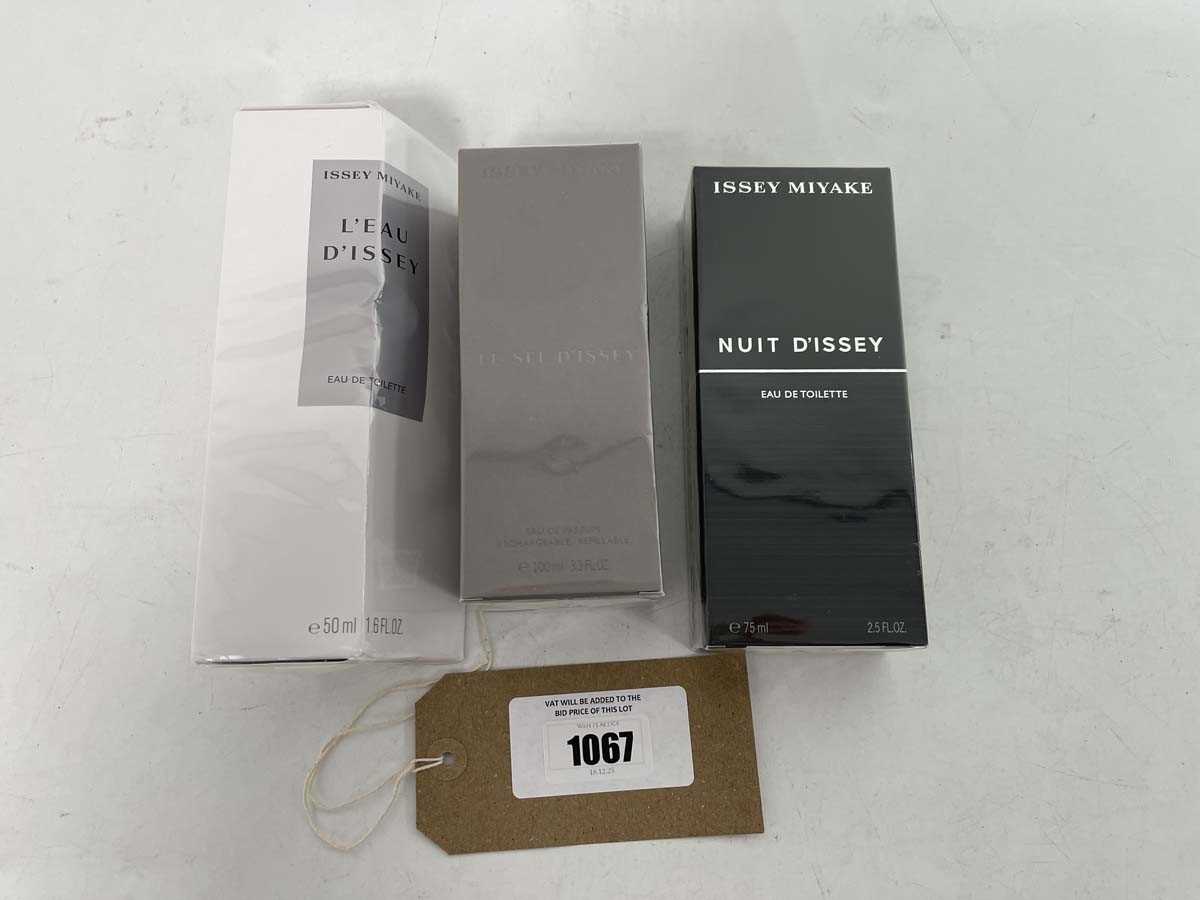 Lot 1067 - 3x Issey Miyake perfumes to include l'eau...