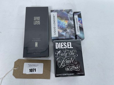 Lot 4x Perfumes to include Diesel only the brave...