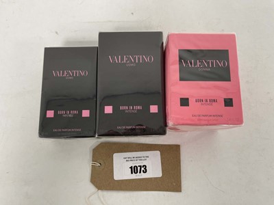 Lot 3x Valentino perfumes to include uomo born in...
