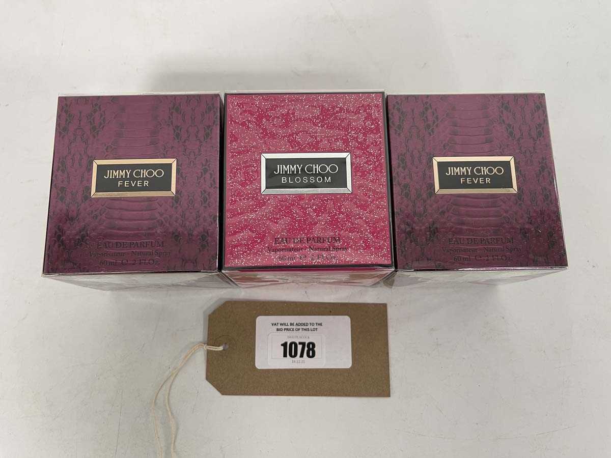 Lot 1078 - 3x Jimmy Choo perfumes to include blossom 60ml...