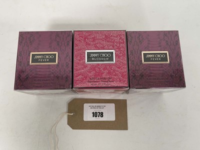 Lot 3x Jimmy Choo perfumes to include blossom 60ml...