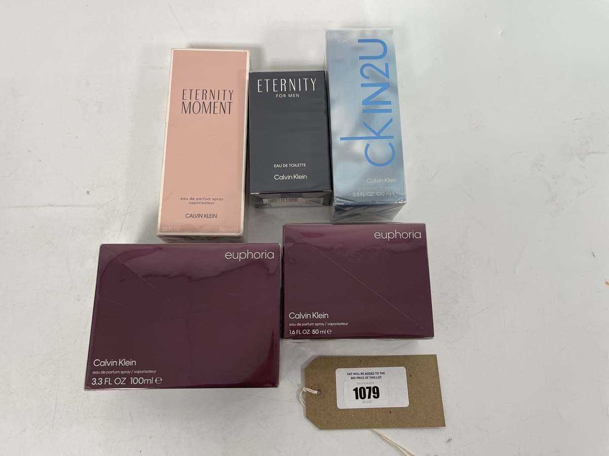 Lot 1079 - 5x Various Calvin Klein perfumes