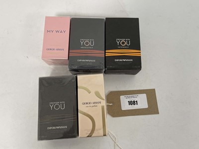 Lot 5x Various Armani perfumes