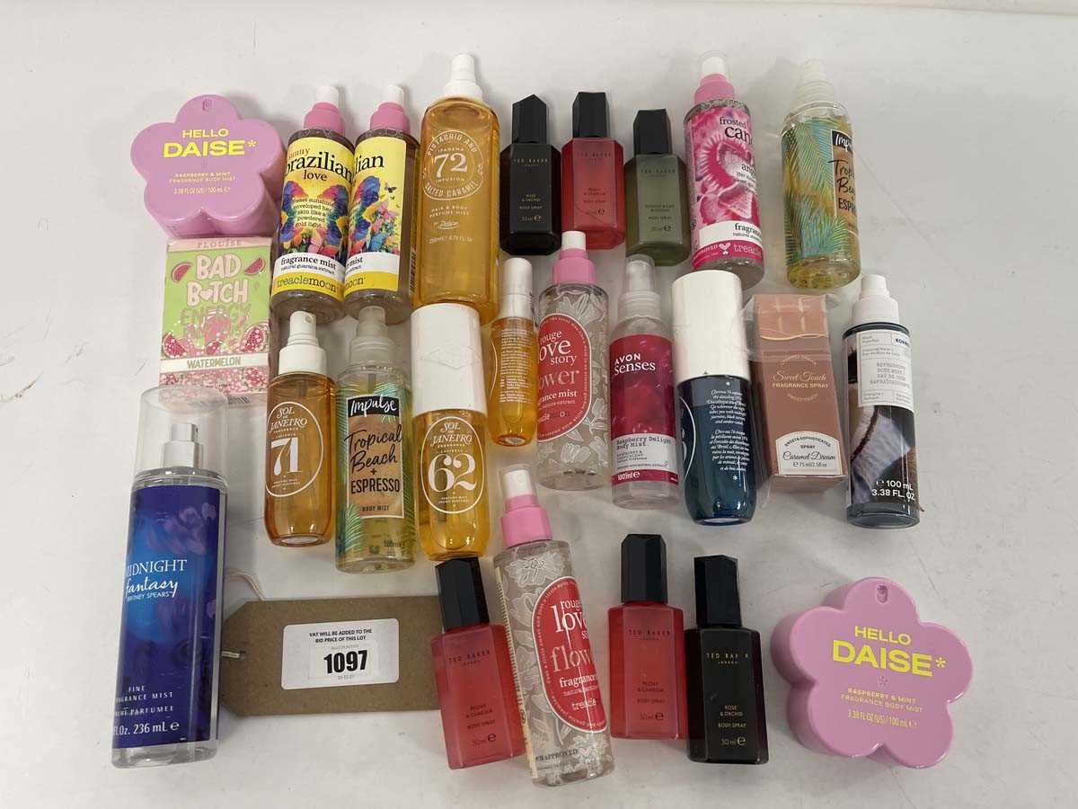 Lot 1097 - Selection of various body spray mists