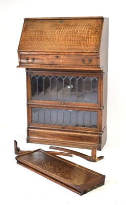 Lot 16 - A Globe-Wernicke oak modular bookcase...