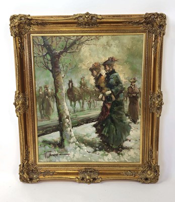 Lot 63 - Tommaso Principe (Italian, b. 1942), Ladies in...