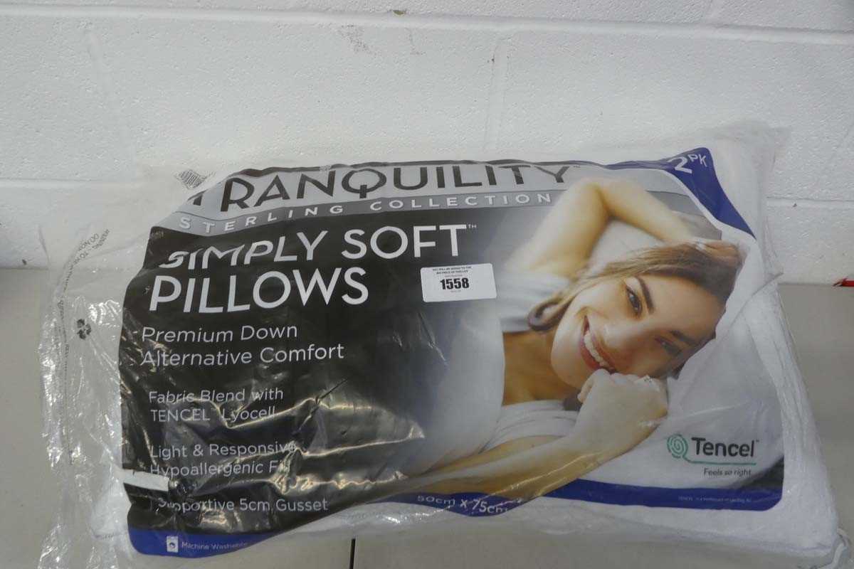 Lot A pair of Tranquility simply soft pillows.