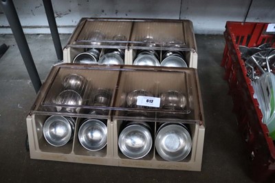 Lot 612 - 2 plastic containers containing large qty of...