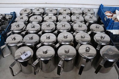 Lot 617 - 29 Sunnex and other large stainless steel teapots
