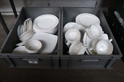 Lot 622 - 2 grey heavy duty stacking trays containing...