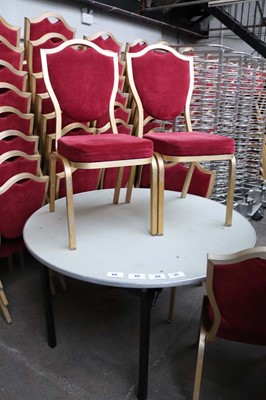 Lot 624 - 60 Burgess metal frame red upholstered...