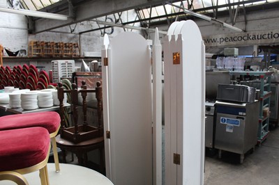 Lot 632 - 3 3 panel folding room divider screens