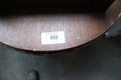 Lot 633 - 2 circular top low level oak side tables