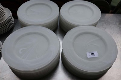 Lot 640 - Approx. 40 33cm glass chargers