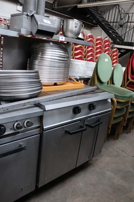 Lot 648 - 90cm gas Falcon solid top cooker with 2 door...