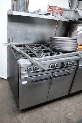 Lot 649 - 90cm gas Falcon burner cooker with double oven...