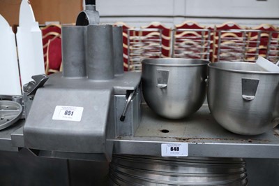 Lot 651 - Vegetable preparation head attachment with a...