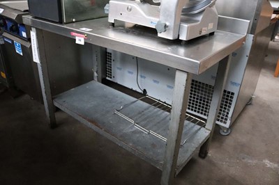 Lot 667 - 120cm stainless steel preparation table with...