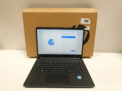 Lot 2003 - HP 14S-DQ0000WQ laptop with Intel Celeron...