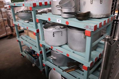 Lot 679 - 2 stacks of Plasrack commercial catering racking