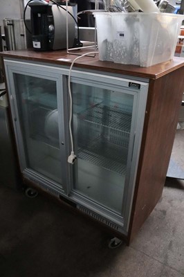 Lot 685 - 90cm LEC undercounter 2 door display fridge...