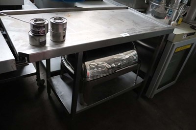 Lot 692 - 120cm stainless steel dishwasher draining table