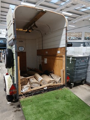 Lot 4204 - A twin axle horse box trailer with rear...