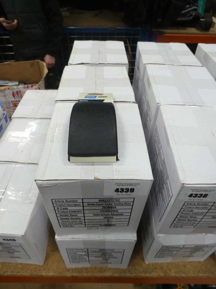 Lot 4339 - Norton Expert rubber sanding blocks (60 total)