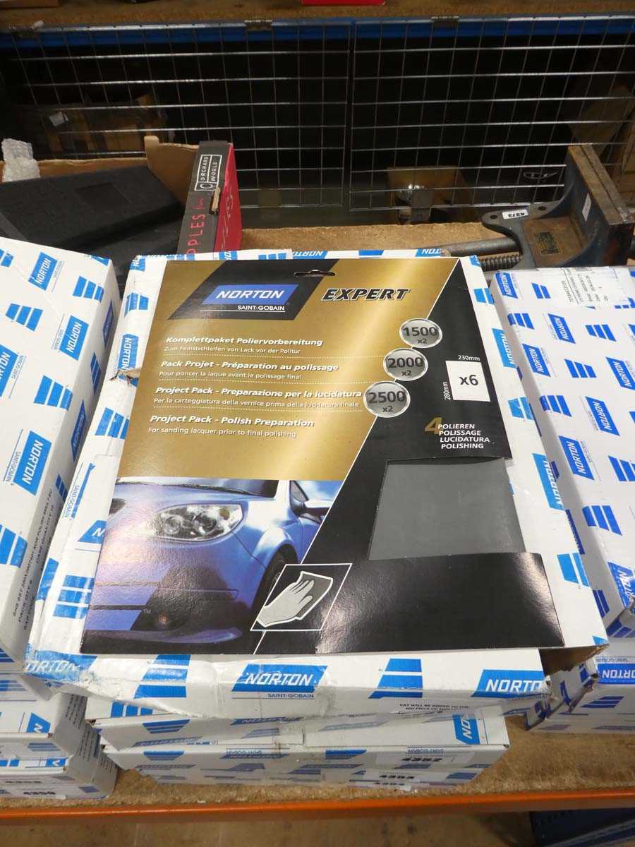 Lot 4354 - Norton Expert 6 pack sandpaper lacquer to fine...