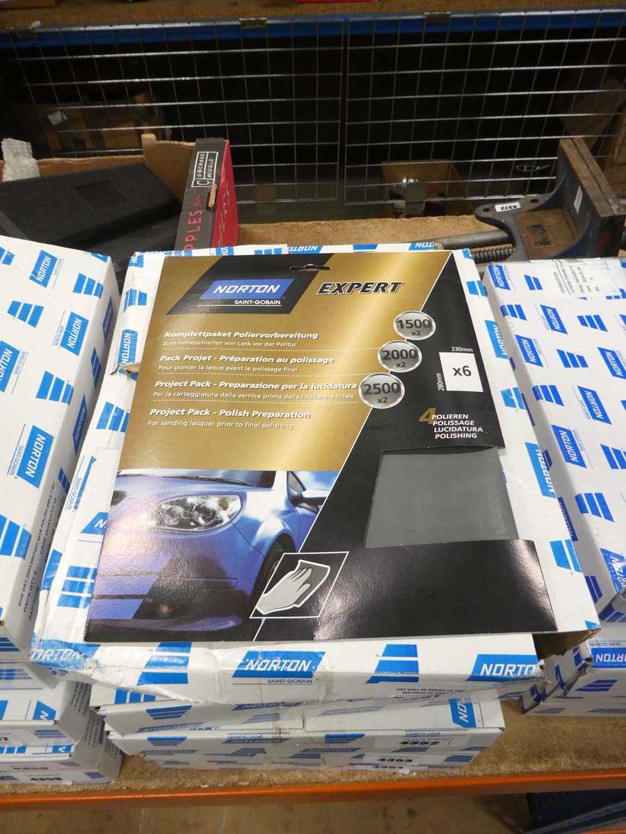 Lot 4356 - Norton Expert 6 pack sandpaper lacquer to fine...
