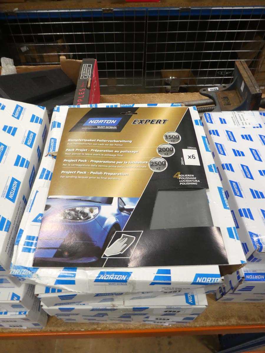 Lot 4357 - Norton Expert 6 pack sandpaper lacquer to fine...