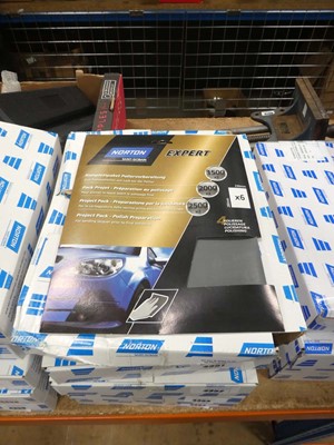 Lot 4358 - Norton Expert 6 pack sandpaper lacquer to fine...