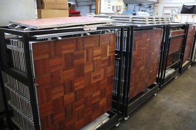 Lot 726 - Four large mobile trolleys containing portable...