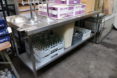 Lot 729 - 180cm stainless steel preparation table with...