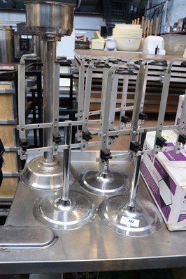 Lot 731 - Three table top four branch drinks optics and...