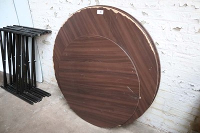 Lot 777 - Four assorted size circular folding tables