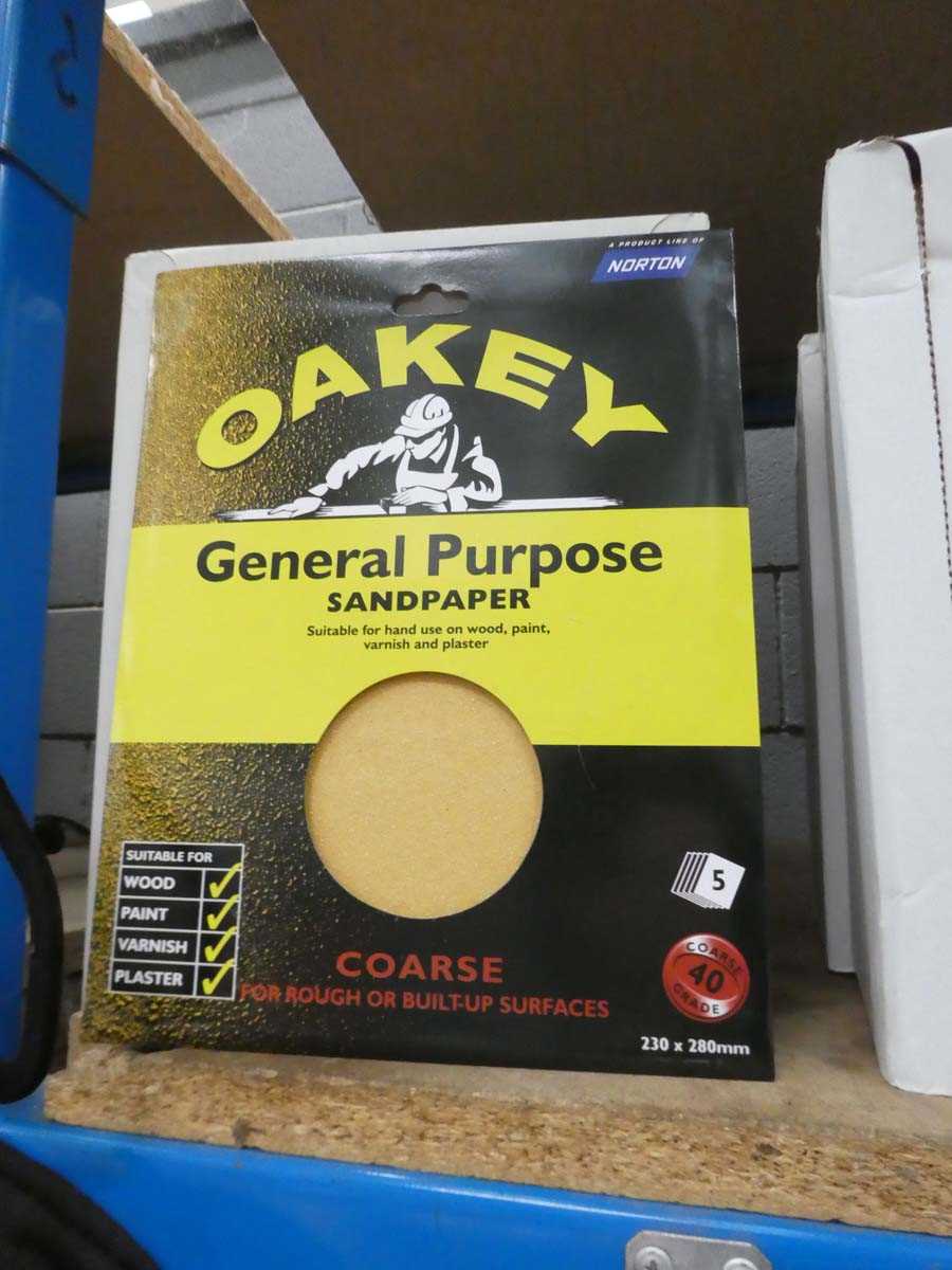 Lot 4388 - Oakey general purpose sandpaper, coarse 40grad...