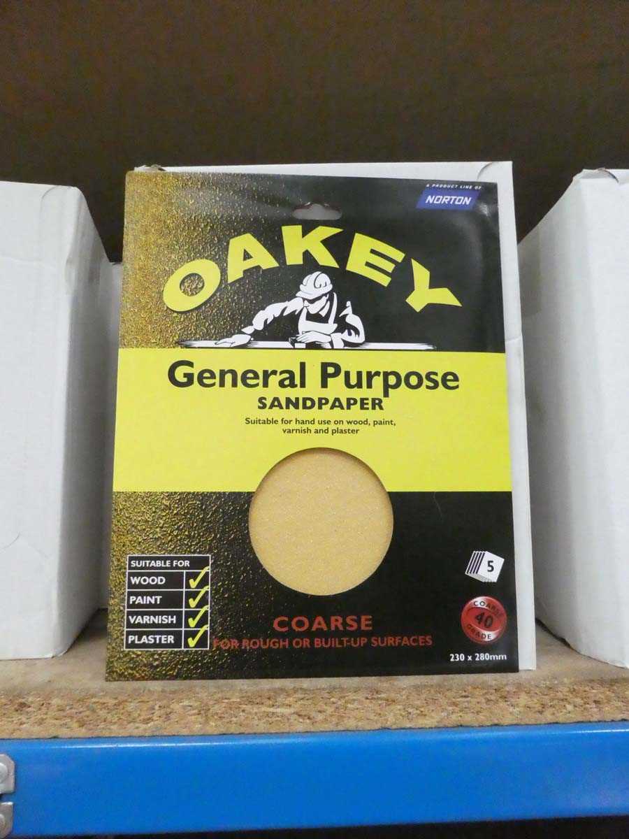 Lot 4389 - Oakey general purpose sandpaper, coarse 40grad...