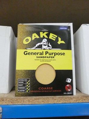 Lot 4389 - Oakey general purpose sandpaper, coarse 40grad...