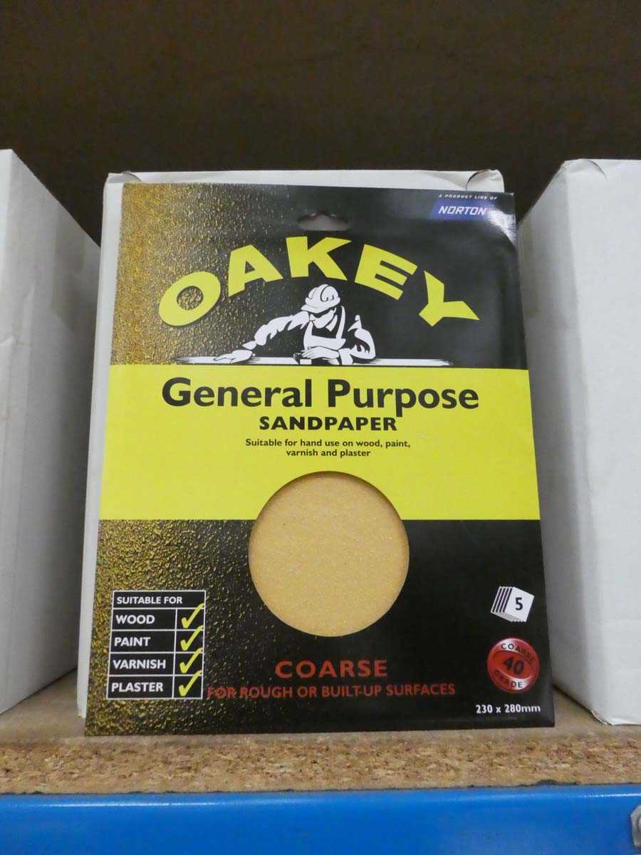 Lot 4390 - Oakey general purpose sandpaper, coarse 40grad...