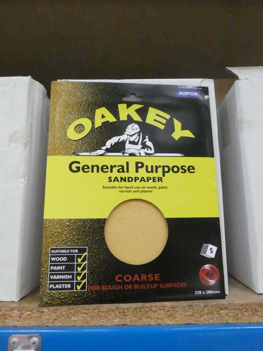Lot 4393 - Oakey general purpose sandpaper, coarse 40grad...