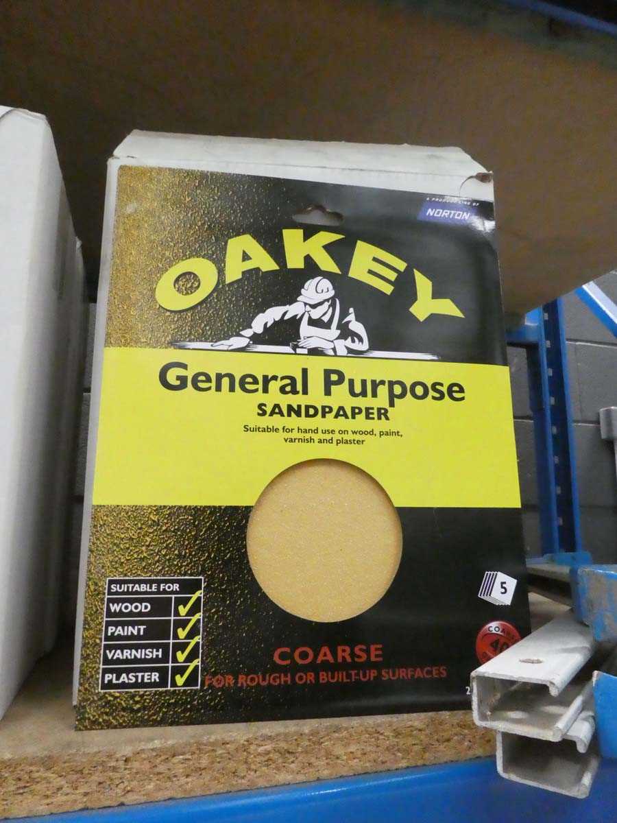 Lot 4394 - Oakey general purpose sandpaper, coarse 40grad...