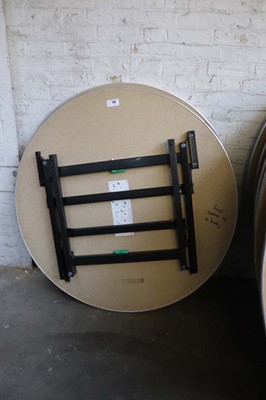 Lot 779 - Four 125cm circular folding trestle tables...