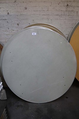 Lot 782 - Six 122cm circular folding trestle tables with...