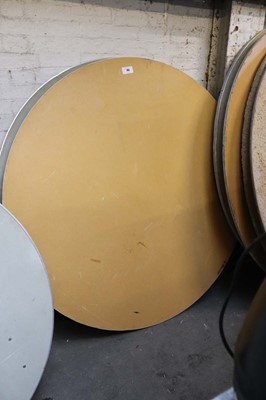 Lot 783 - Three 153cm circular folding trestle tables...